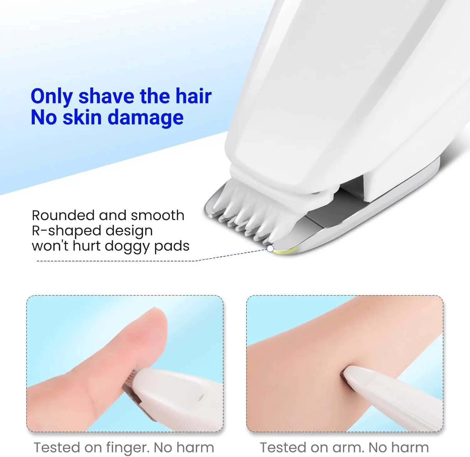 Portable Dog Paw Trimmer with Led Light Rechargeable Cordless Nail Grinder Shaver for Cats And Other Pets Nail Grooming Tools Z20251024