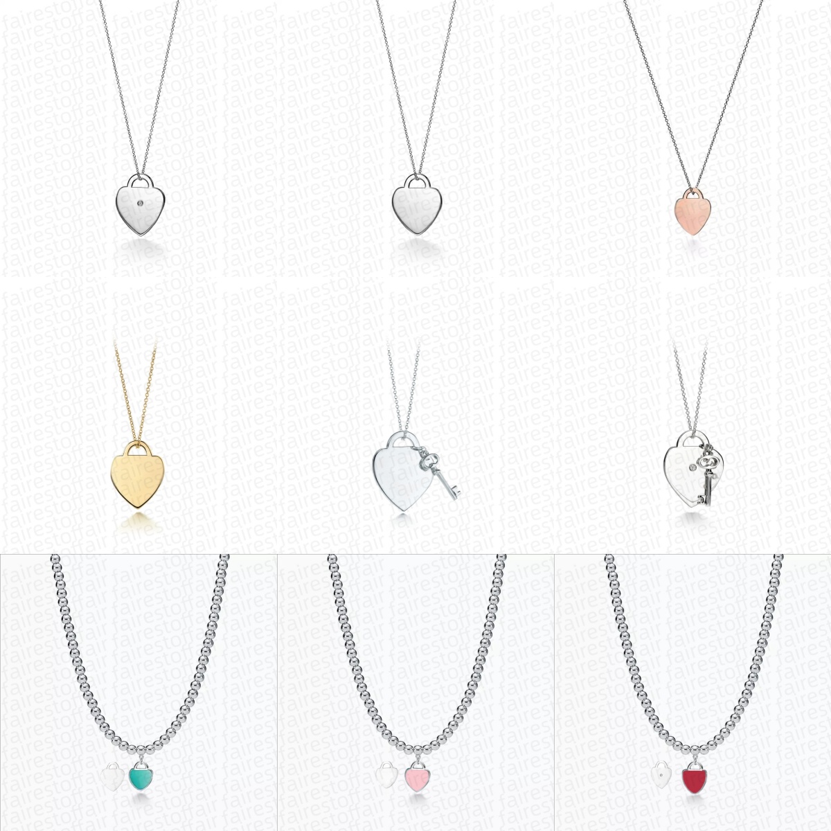 necklace luxury jewelry designer heart charm necklace Luxury Necklaces For Women Diamonds Love Metal Chain Thin Pendant Necklaces womens couples bracelet