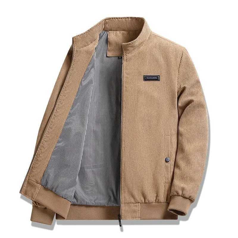 Mens Spring Autumn Lapel Jacket Corduroy Casual Workwear Coat CottonPadded Jacket Lightweight Streetwear Windproof Outerwear Z251024