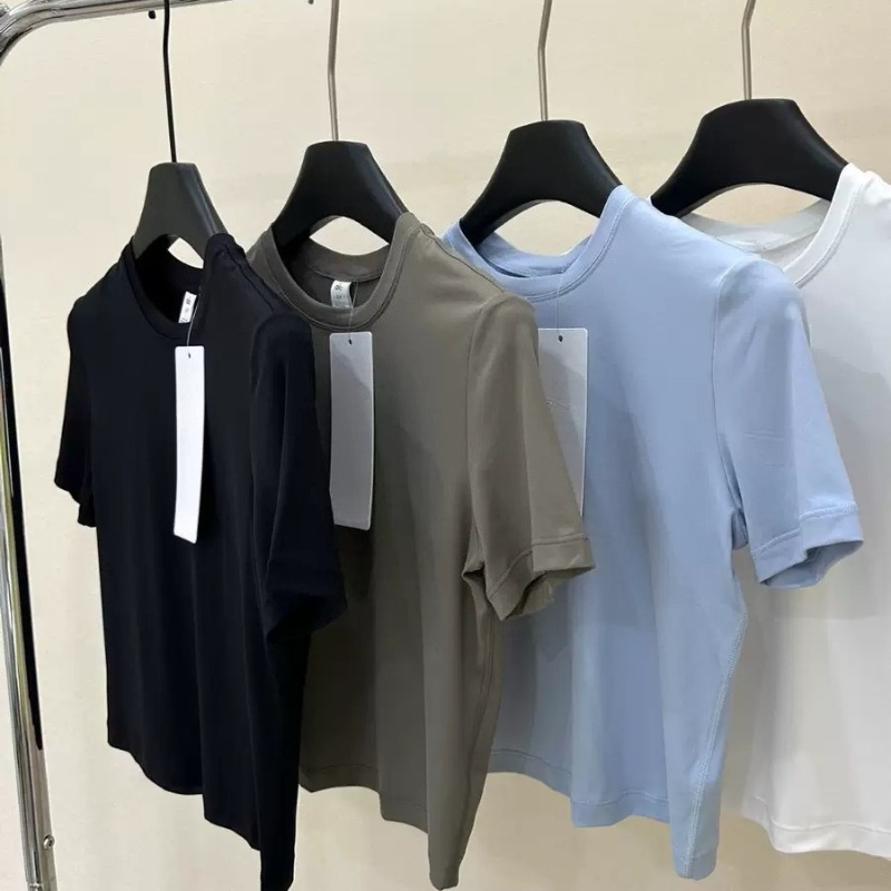 Women Yoga Shirt Tops Cew Neck Fintness Short Sleeve Crop Top T Shirt Skinfriendly Workout Summer Top Women Women Gym T-Shirt