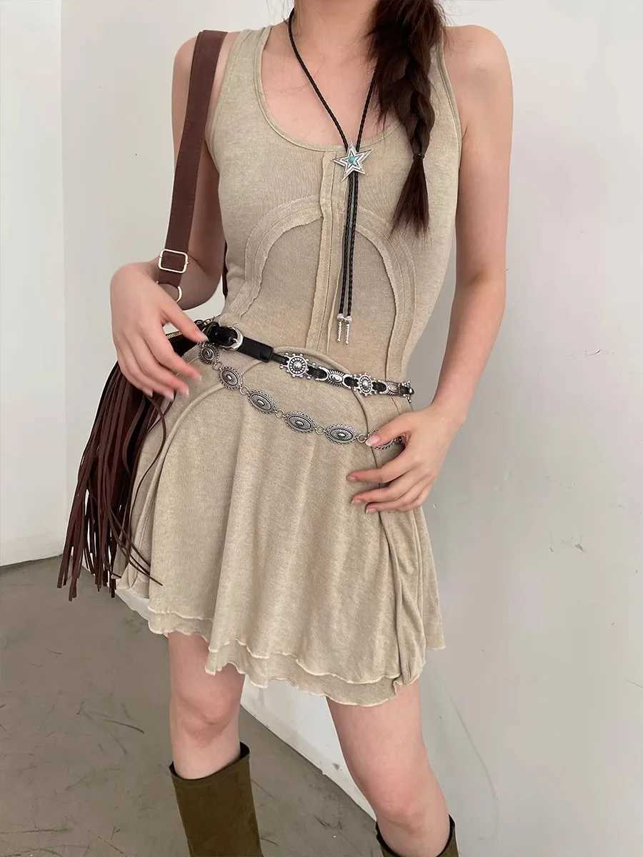 American Vintage Belt 2025 New Versatile Denim Accessory HighEnd Sense Of Minority Design Waist Chain W251024
