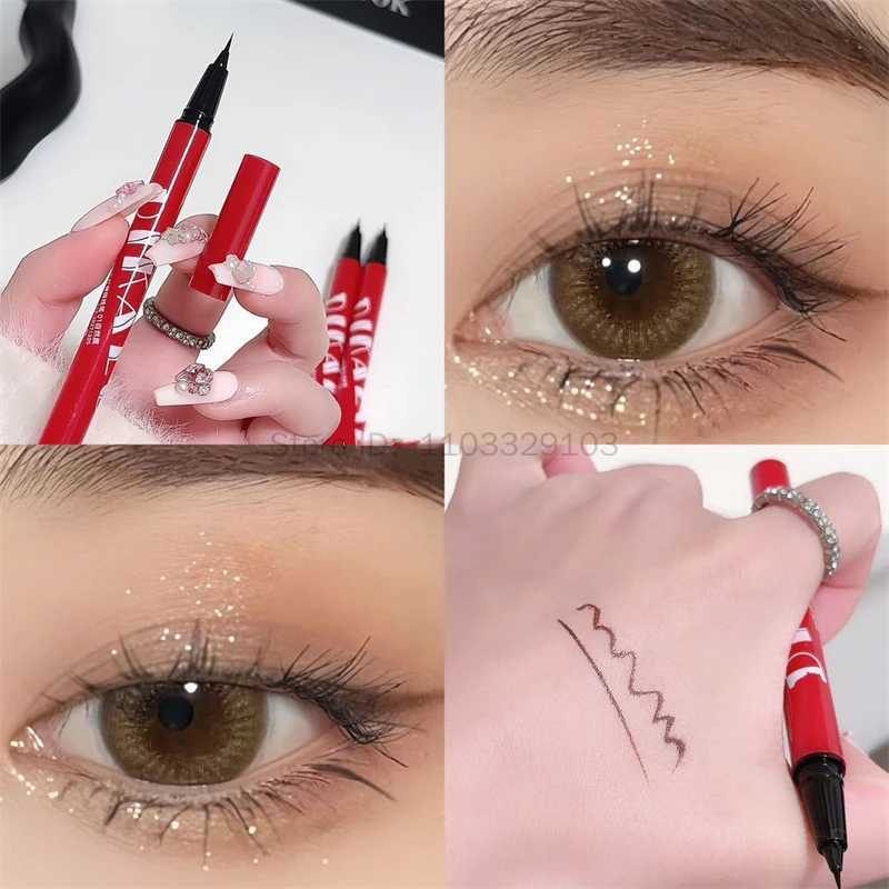 Ultrafine Liquid Eyeliner Lying Silkworm Waterproof Long Lasting Quick Dry Nonsmudging Eyeliner Natural Black Brown MakeupL251024