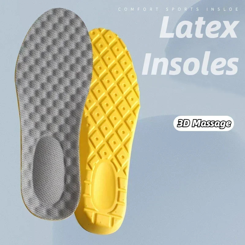 Latex Memory Foam Insoles for Sports Soft Foot Support Shoe Pads High Elastic Orthopedic Sport Insole Feet Care Insert Cushion251020