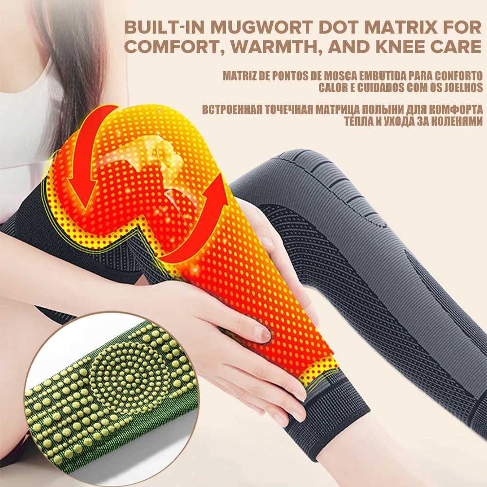 1 Pair Lengthen Fitness Knee Support Braces Bandage Elastic Nylon Sport Compression Knee Pads for Basketball Running Knees WarmW251024