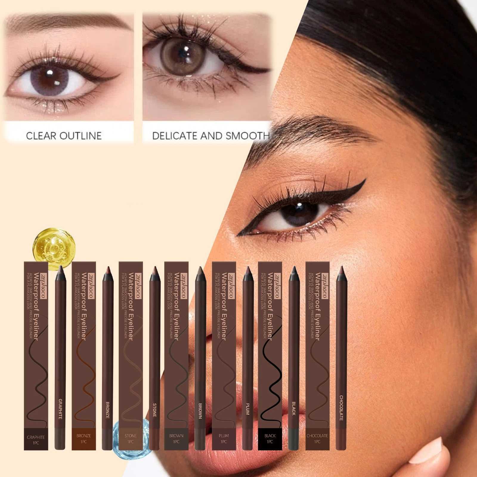 Waterproof Eyeliner Brown Smooth Matte Eye Liner Long Lasting Non Smudging High Pigmented Eyebrow Pencil Punk Eye MakeupL251024