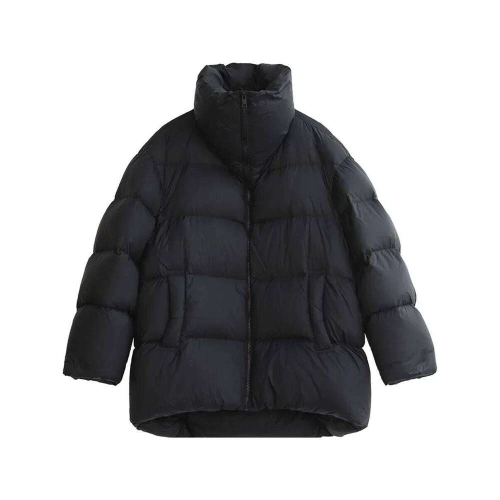 Women's Down Coats Korean Stand Collar Simple Solid Color Warm Casual Jackets Soft Fashion Female Clothing Winter 2025 womens coat