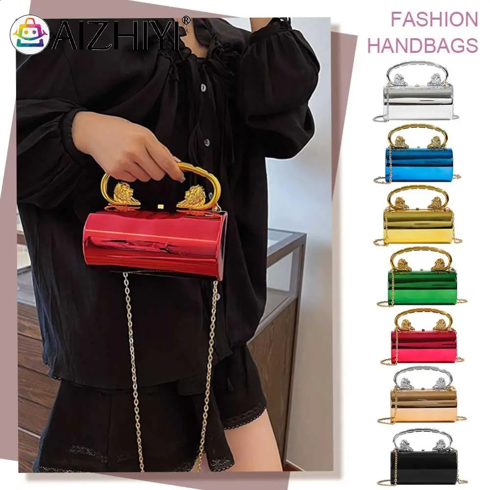 Cylinder Women Shoulder Bag Acrylic Mini Evening Bag with Chain Crossbody Bag Hobo Bag for Wedding Prom Party 251023