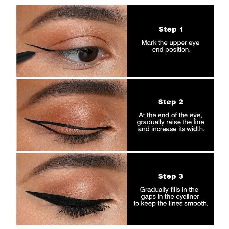 Gel Eyeliner in Black Set Is Smudgeproof Longlasting Glides Effortlessly for Perfect Lines and Is Perfect for Everyday UseL251024