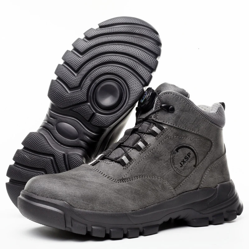 2025 Rotating Button Work Boots Men PunctureProof Men Safety Boots Protective Shoes Indestructible Security Steel Toe Shoes 251021