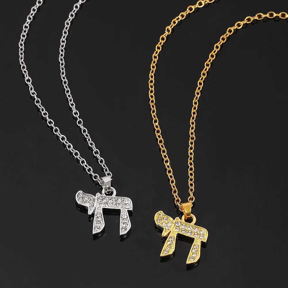 YILUOCD Chai Je Pendent Necklace for Women Zirconia Hebrew Letter Hai Pendent Religious Supernatural Talisman Amulet JewelryXJ251024