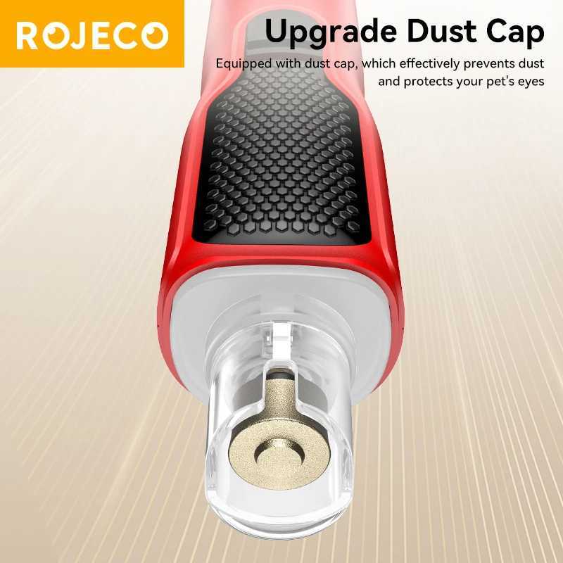 ROJECO Pet Electric Nail Grinder Rechargeable Dog Paw Grooming Nail Clipper LED Light 7 Speeds Adjustable Cat Claw Nail Grinder Z20251024