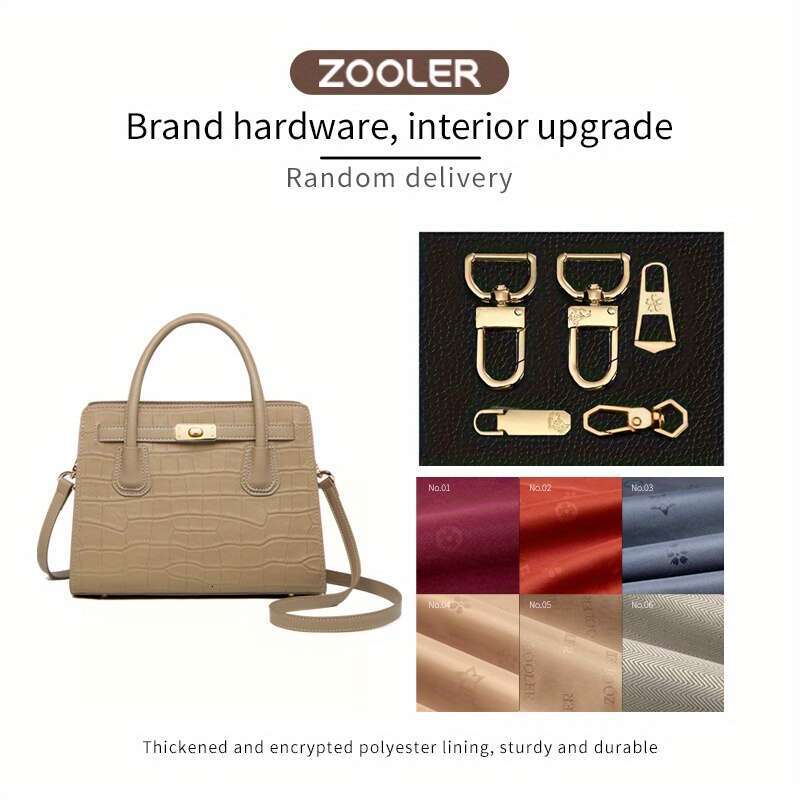 Genuine Crocodile Genuine Leather Crocodile Pattern Handbag High-Quality Hard-Shell Tote | Women's Fashion Versatile Large Capacity Travel Bag