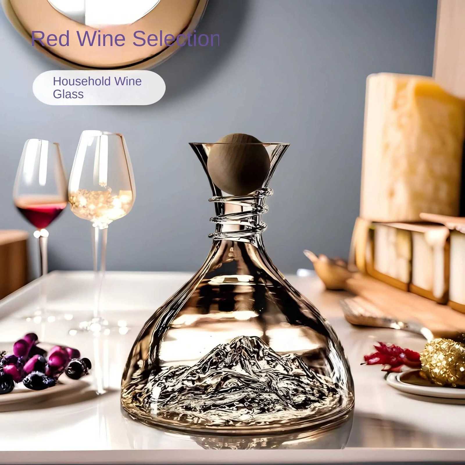 Lead Crystal Wine Decanter berg Design Aerator Optional Wooden Stopper He Bar Accessory Barware and hemade items Y251024
