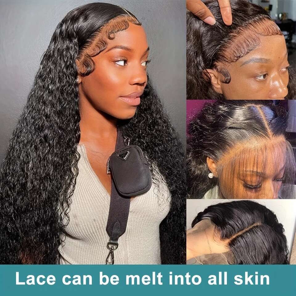 13X4 HD Frontal Wigs Water Wave Lace Front Wig Human Pre Plucked with Baby Hair