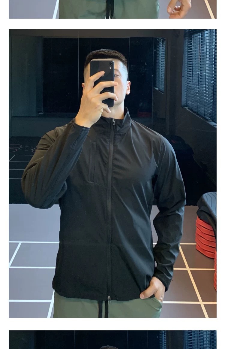 American Style Stand Collar Sports Designer Hoodie Jacket Tracksuit Men Polo Veste Coat Outdoor Men's Jacket Spring Autumn Thin Long Sleeve Funct
