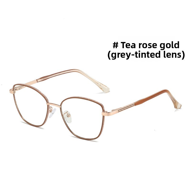 New Fashion Color-Changing Optical for Men, Precision Crafted Large Metal Internet Celebrity Frame, Blue Light Blocking Glasses Frame