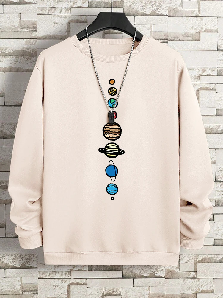 Planets In The Solar System Men Women Hoody Cartoon Crewneck Clothes Casual Comfortable Sweatshirts Warm Pullover Sweatshirt 251018