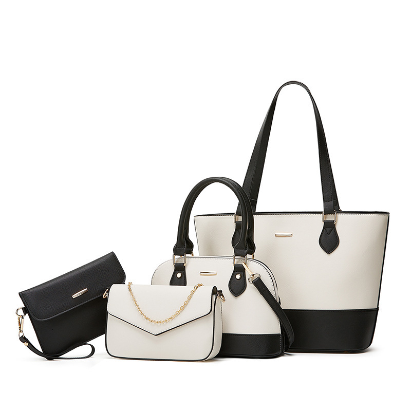 Luxury handbag autumn and winter new designer bag trendy fashion women's shoulder bag minimalist splicing versatile bag four piece set