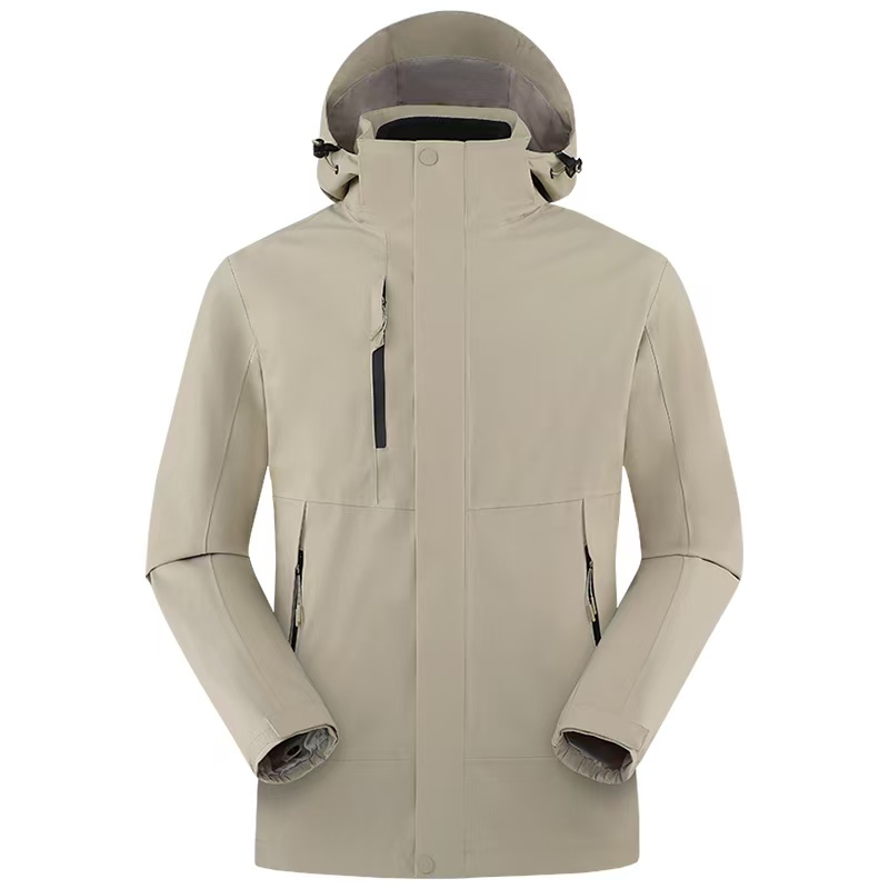Unisex 3-in-1 Windbreaker Jacket Multiple Colors Available Outdoor Windproof & Warm Detachable Outer Layer