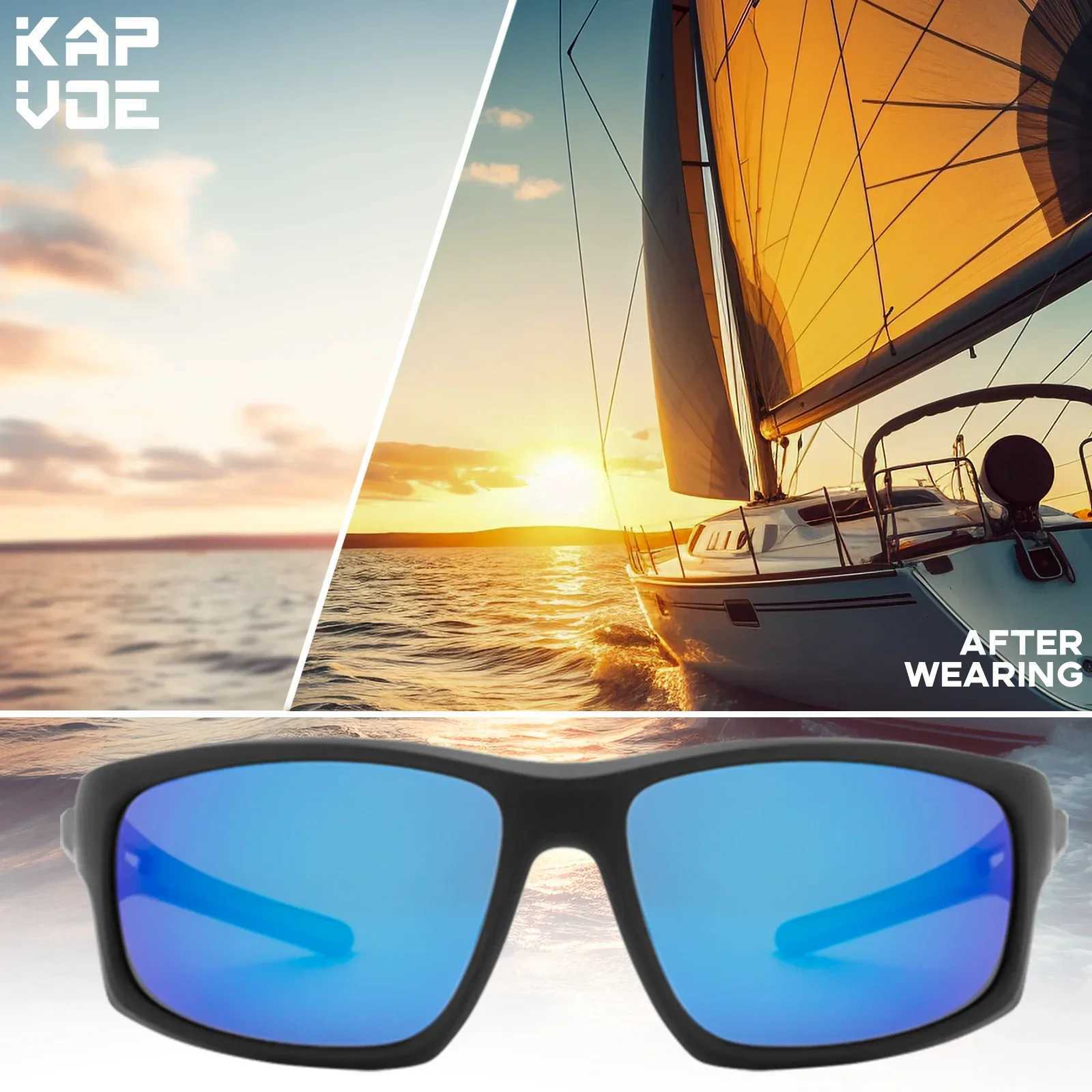Kapvoe Polarized Fishing Glasses UV400 Sunglasses Driving Glasses Outdoor Sports Eyewear Cycling Sunglasses Hiking EyewearT251024