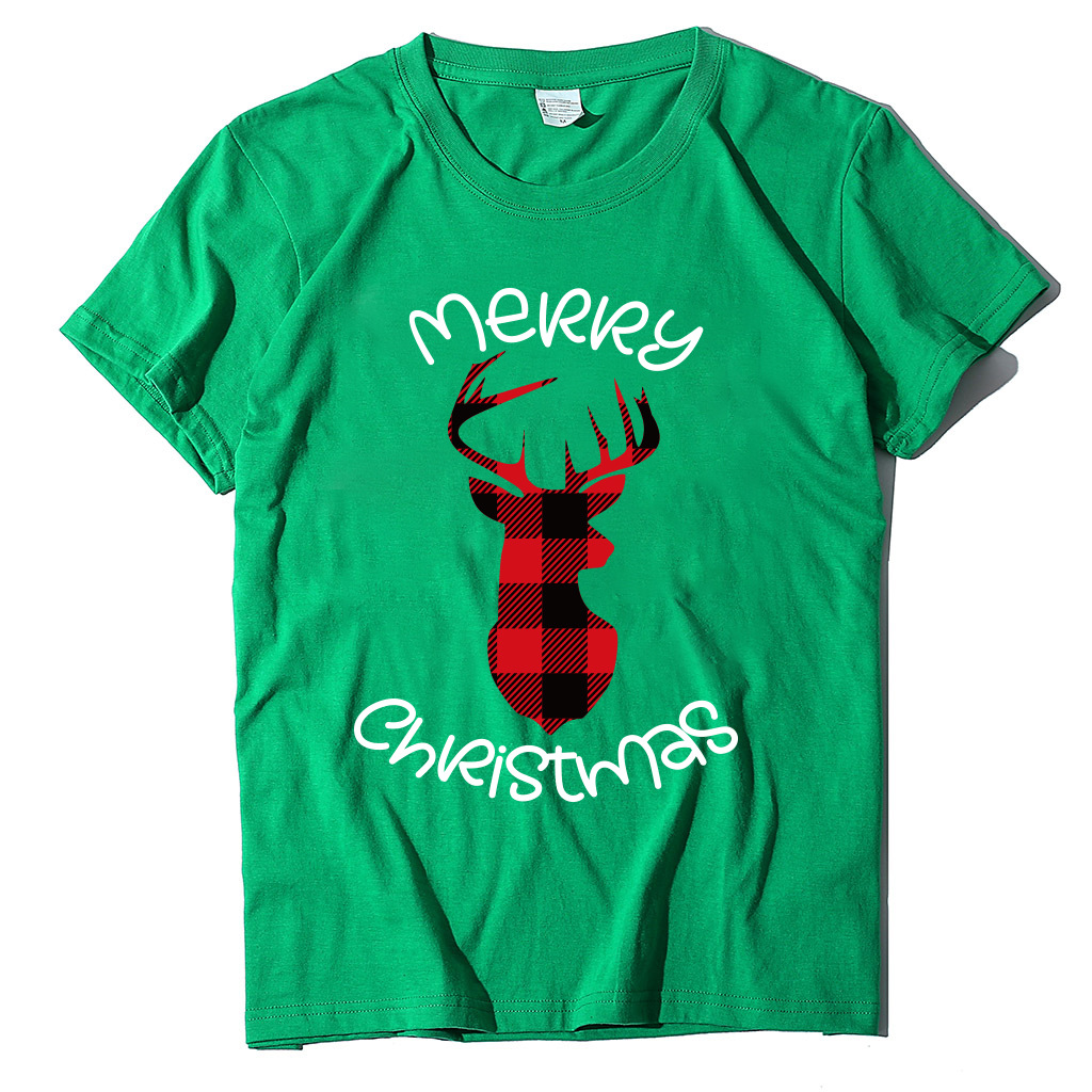 Unisex Fashion Christmas Print Tee Various Colors with Customizable Personalized Designs