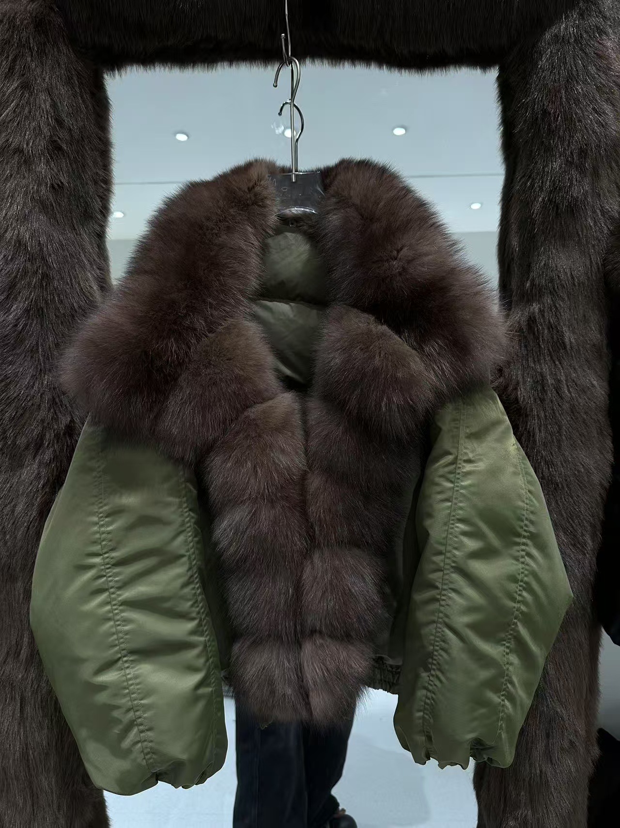 real fur coat 2025 Janveny Big Natural Fox Fur Coat Women 2025 Autumn Winter Female Parkas 90% White Duck Down Jacket Feather Short Puffer Coat