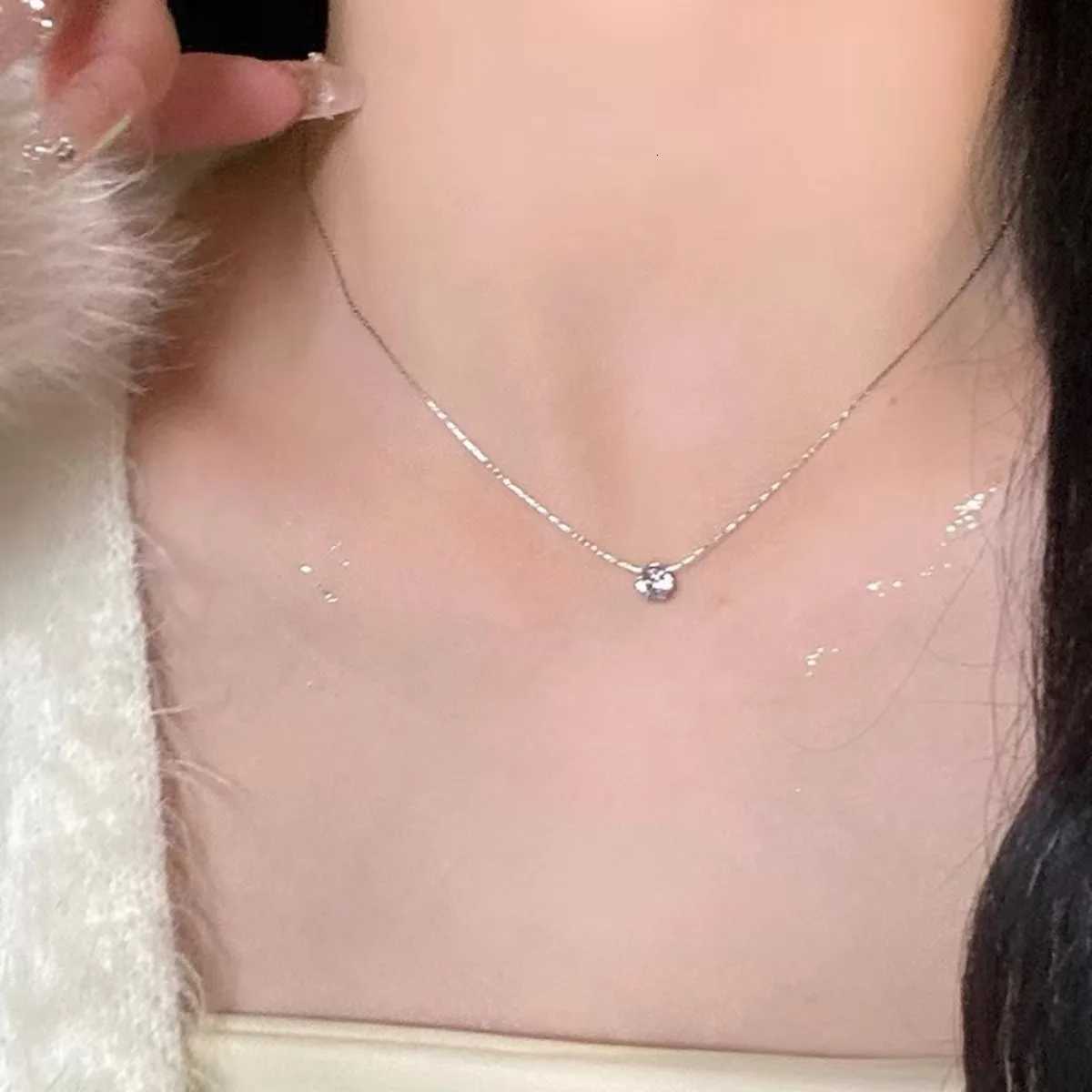 Hot Sale Stainl Steel Zircon Thin Clavicle Chain Necklace for Women Festive Party Jewelry WholesaleXJ251024