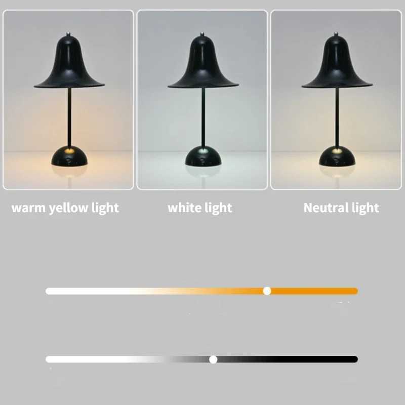 Nordic Bells Light Flower Bud Rechargeable LED Table Lamps Desk Night For Bedroom Dining Touch Night Light Simple Modern Decor C251115