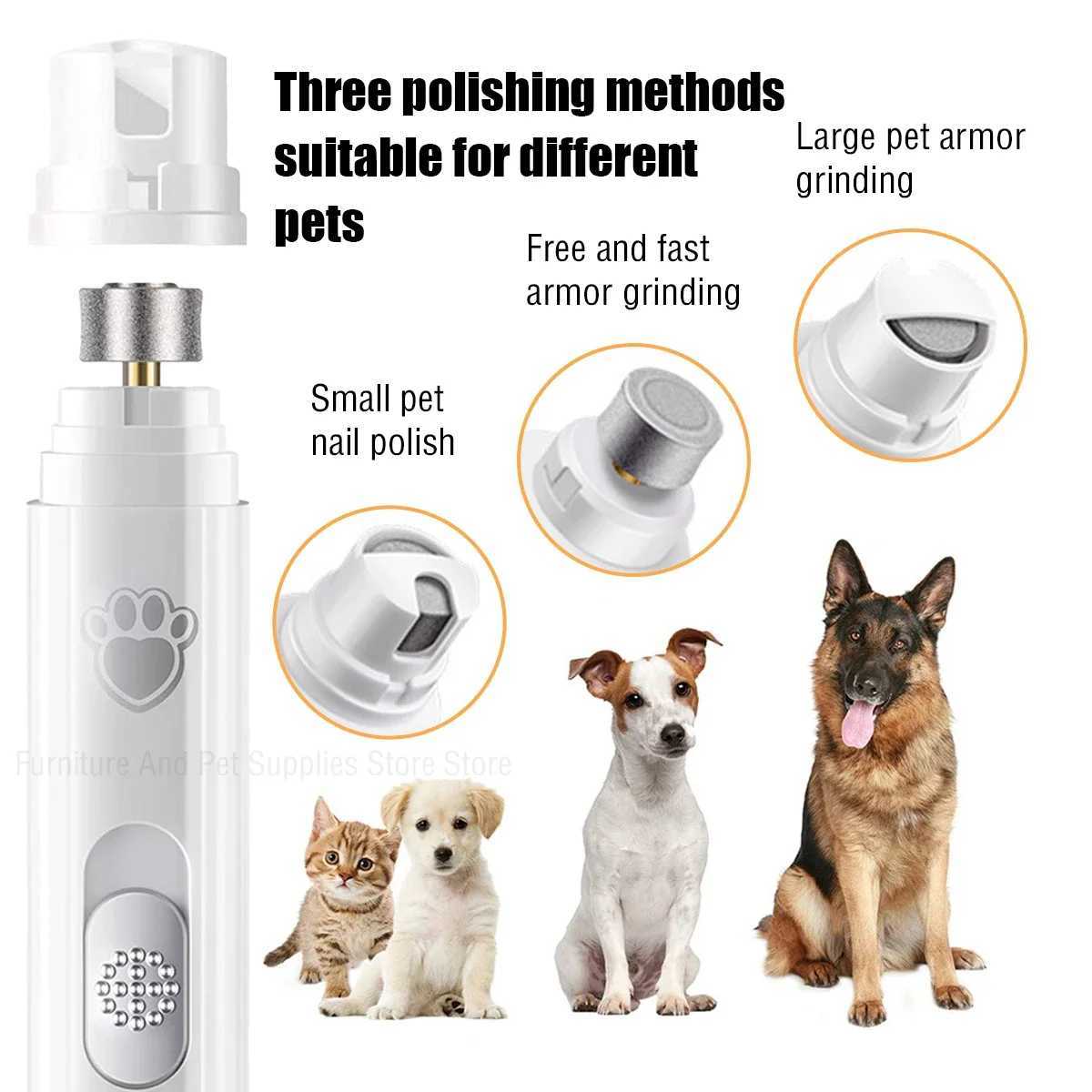 Electric Dog Nail Grinder Pet Nail Clipper USB Rechargeable Pet Nail Trimmers Painless with Polisher Wheel for SmallLarge Pets Z202510241
