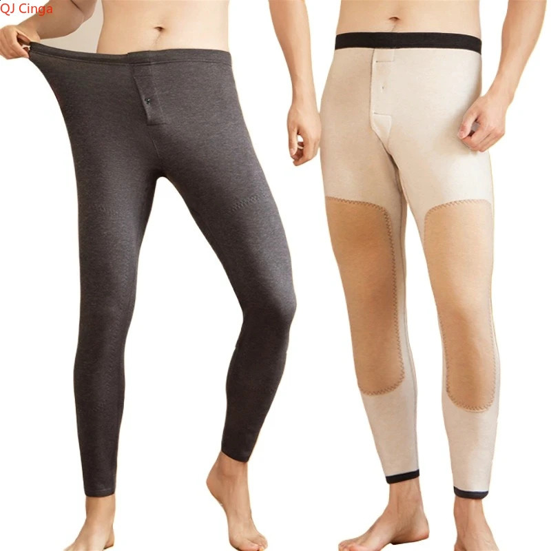 Winter Arrival Mens Gray KneeProtecting Padded Thermal Pants Womens Purple ColdResistant Thermal Underwear Bottoms 251018