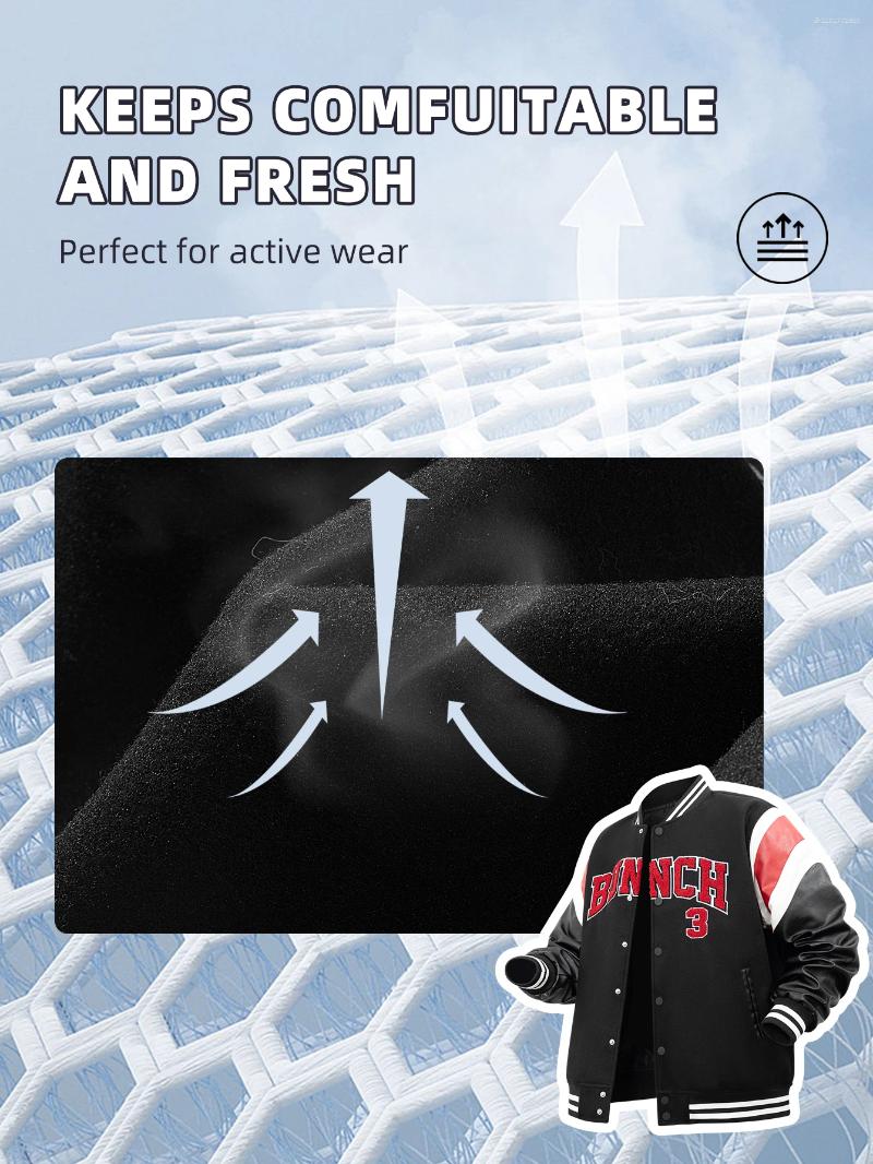 Men's Jackets Mens Varsity Bomber Black Vintage Letter Embroidery Loose Baseball Coats Faux Wool Leather Jacket For Fall&winter
