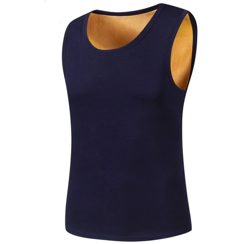 2pcs Men Thermal Underwear Man Sleeveless Vest Autumn WinterThermo Lingerie Mens Warm Top Thickening Thermo Vest Undershirt 251018