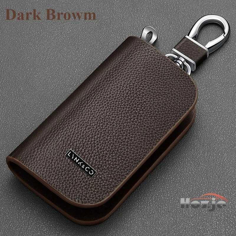 Car Leather Key Case Zipper Key Cover for LYNKCO 01 02 03 03 05 05 08 EMP 09 Z20 Z10 Remote Control Protective Cover 2025 Z251023