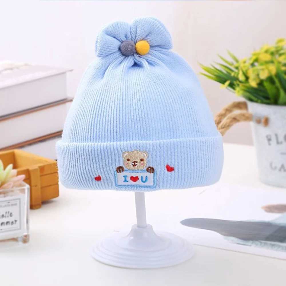 Unisex Newborn I LOVE YOU Baby Knitted Wool Hat Autumn Winter Soft Baby Beanie Hats For Kids 06 Month Boys GirlsL251024