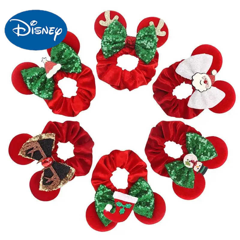 Disney Merry Christmas Gift Set: Child-Friendly Fabric Bow Ties Featuring Animated Character Embellishments
