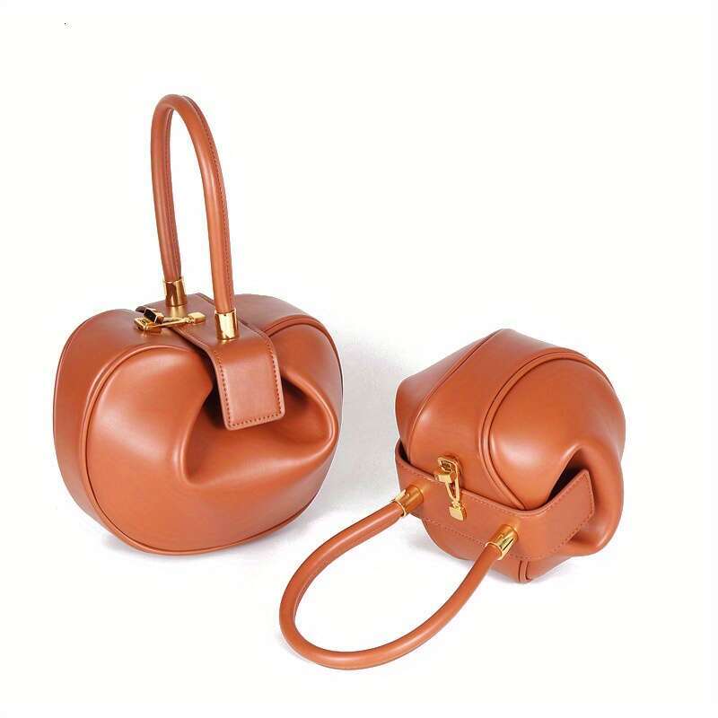 Women's Large Capacity Genuine Leather Handbag Elegant Underarm/Shoulder Purse With Snap Closure, Spacious Interior For Work, Travel, Everyday Av