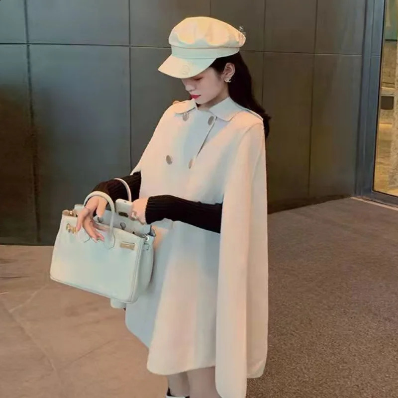 Long Blends Women Arrival Autumn Winter Casual Outwear Handsome Allmatch Mujer Daily Solid Harajuku BF Temperament 251020