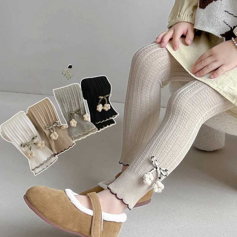 Cotton Baby Flower Pantyhose Girls Spring Autumn Korean Cute Bottoming Legging Childrens ClothingT251024