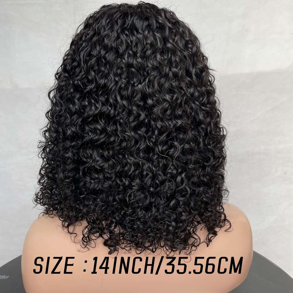 Throw On Go Wigs Human - Pre Plucked & Cut 4x4 HD Lace Closure Curly Wave Bob Wig No Glue Needed, Adjustable Anti-Slip Cap 150% Density Brazilian Virg