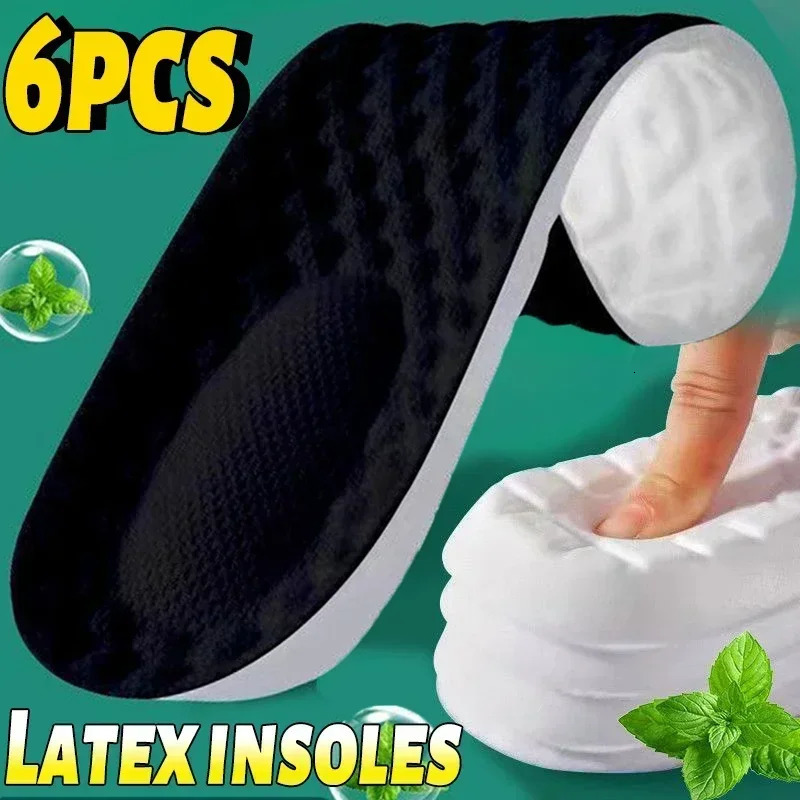Latex Memory Foam Insoles for Sports Soft Foot Support Shoe Pads High Elastic Orthopedic Sport Insole Feet Care Insert Cushion251020