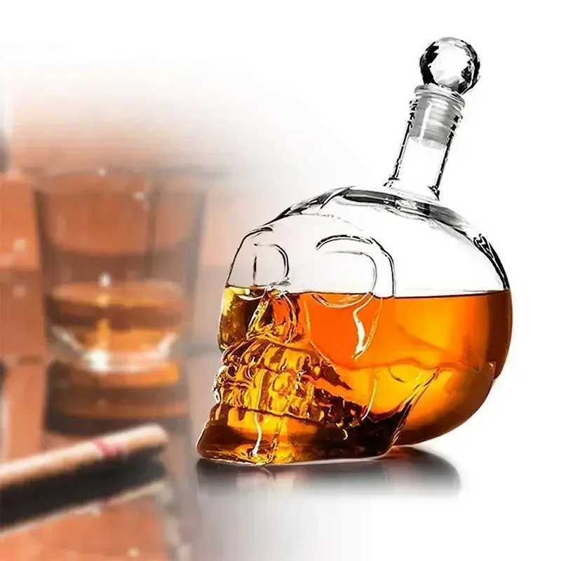 3501000ml Creative Skl Wine Bottle Whisky Wine Crystal Cup Transparent Drinking Drinkware Personality Bar Set Tool Gift Y251024