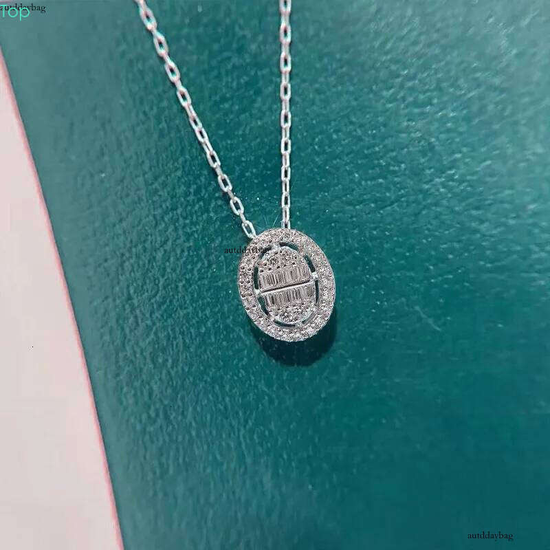 Choucong Brand Oval Pendant Jewelry 100% Pure Sterling Sier T Princess Cut White Moissanite Dia Gemstones Party Women Wedding Beach Necklace Gift