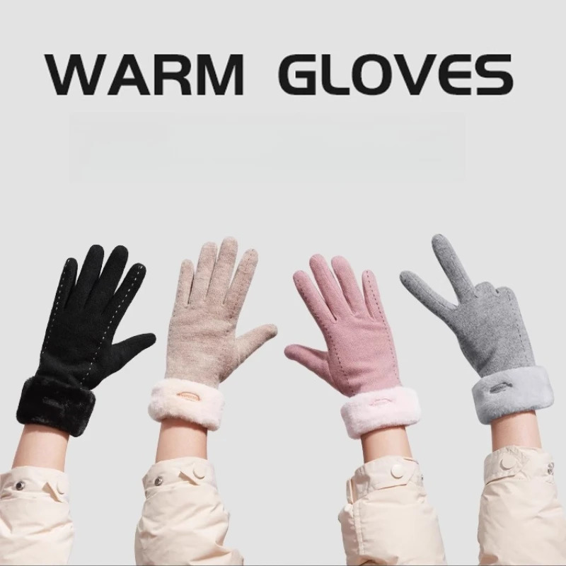 Keep Warm Winter Gloves Fleece Lined Biker Gloves Outdoors Windproof Touch Screen Guantes De Trabajo Hombre Hand Protection 251023