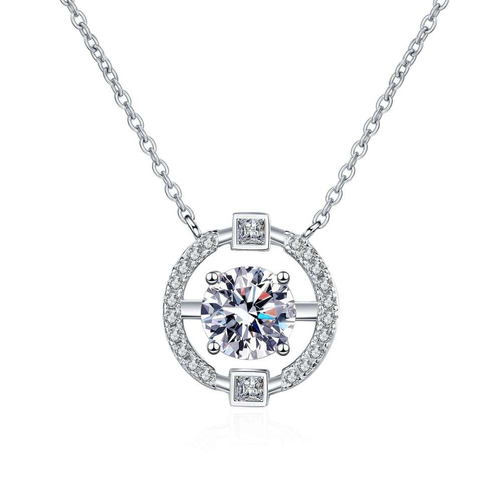 DHCollections-- XDY Sterling Sier Simple Moissanite Necklace for Women Ins Korean Fashion Pendant TikTok Accessories