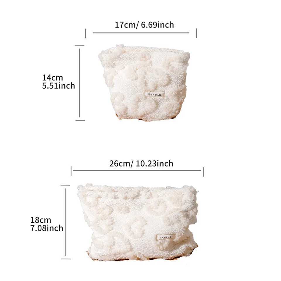 HeartShaped Plush Makeup Bag Travel Cosmetic Pouch Portable Skincare Organizer Unscented Soft Faux Fur Toiletry HandbagT251024