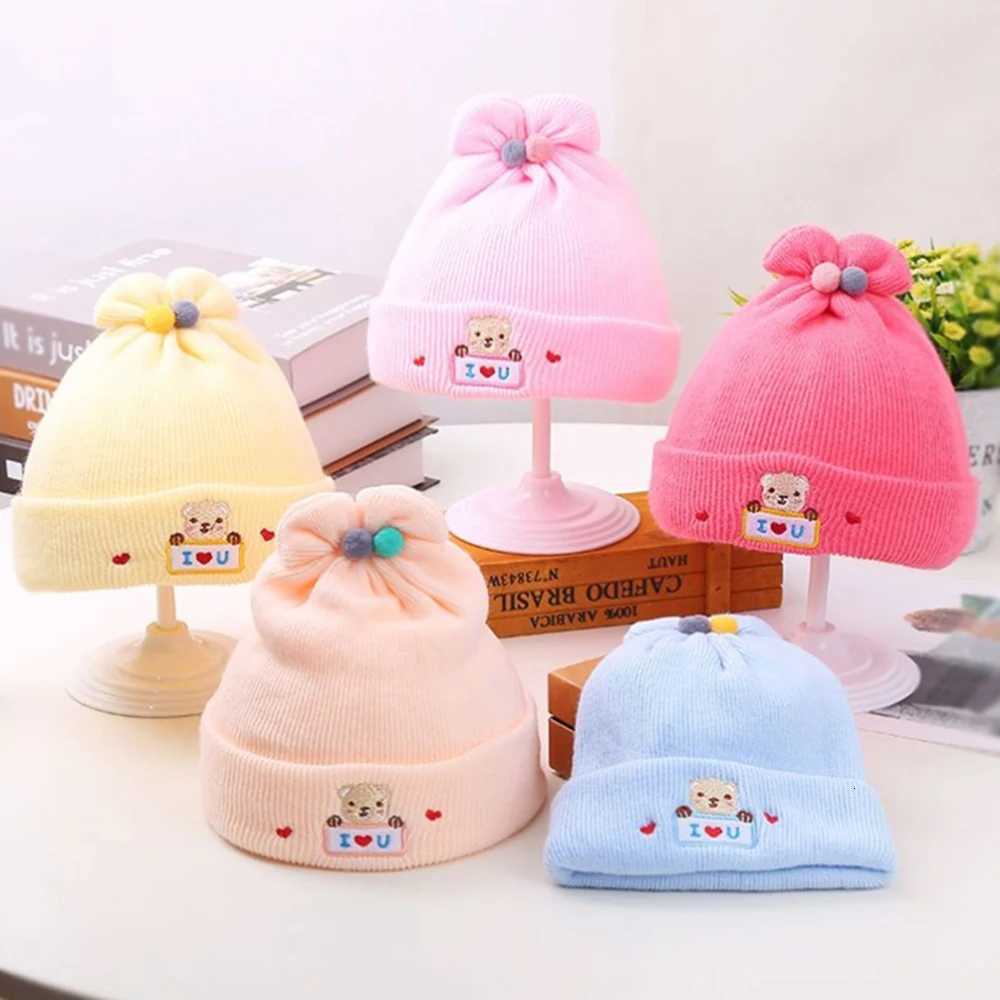 Unisex Newborn I LOVE YOU Baby Knitted Wool Hat Autumn Winter Soft Baby Beanie Hats For Kids 06 Month Boys GirlsL251024