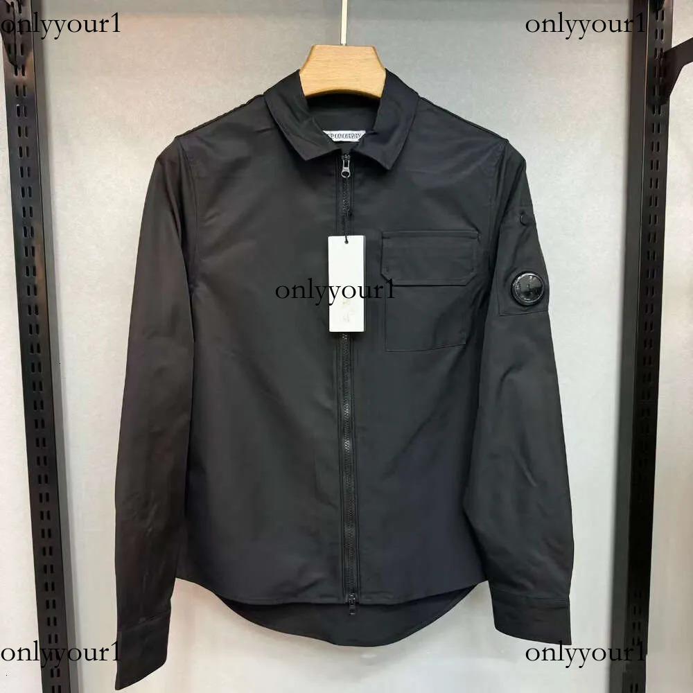 Company Jacket Designer Coat With One Lens Zip Up Lapel Lightweight Cardigan Goggle Garment Dyed Utility Overshirt Outdoor Sports cpfm force Outerwear Clothe f94