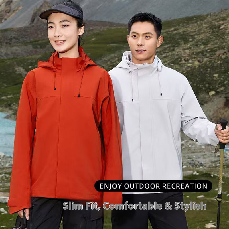 SD51 Single-Layer Storm Jacket Unisex Slim-Fit Outdoor Windproof & Waterproof Jacket Professional Protection with YKK Zipper and Detachable Hood