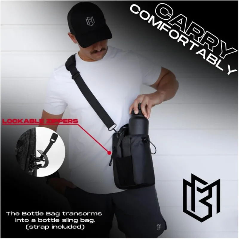 Magnetic Water Bottle Bag Large Capacity Specific Cup Holder with Strong Magnet Portable for Outdoor Sports Gym Camp 251014