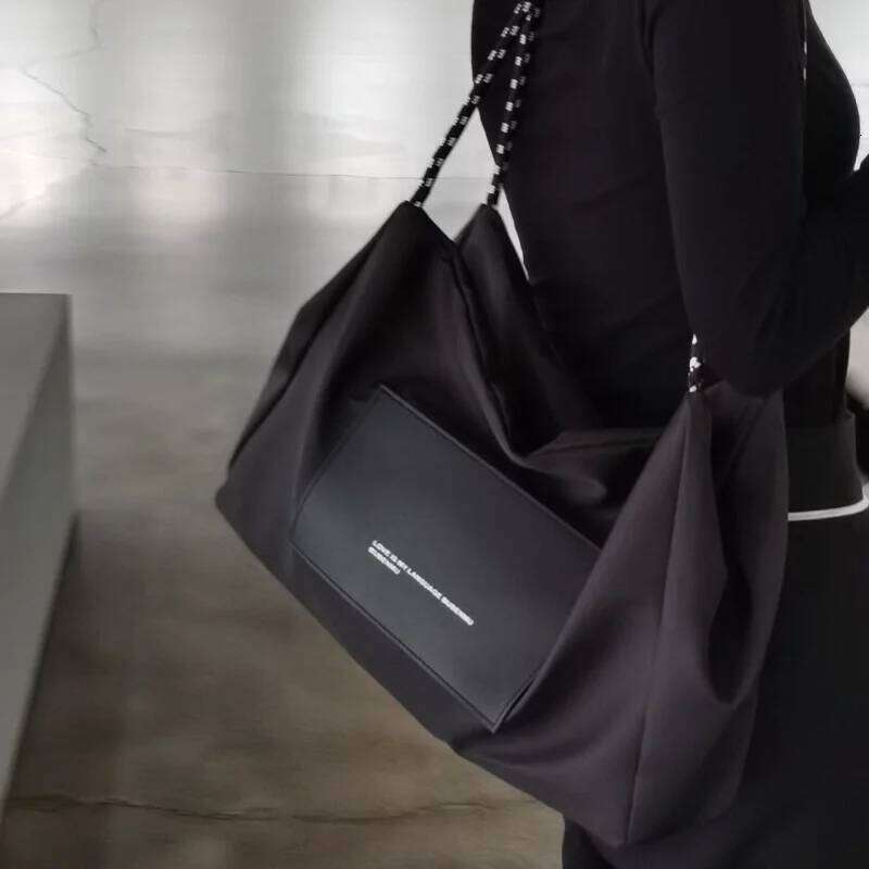 Trendy High-Capacity Simple Japanese Gym Bag Vintage All Match Y2k Aesthetic Women's Handbags Korean Casual Sports Shoulder Bags